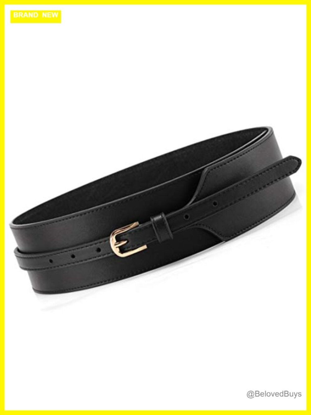 Wide Knotted Belt Design PU Leather Waistbands Simple Width Belt